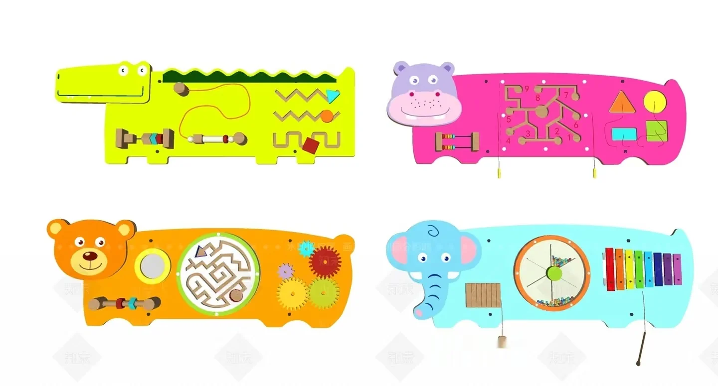 A Colorful Toy With Various Shapes And Objects 3D Model – 16959 – VRAY Render