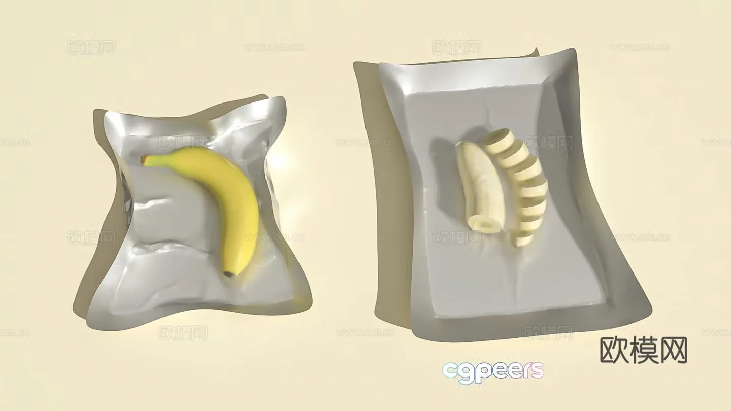 Shrimp vacuum packaging crayfish food fresh 3D model