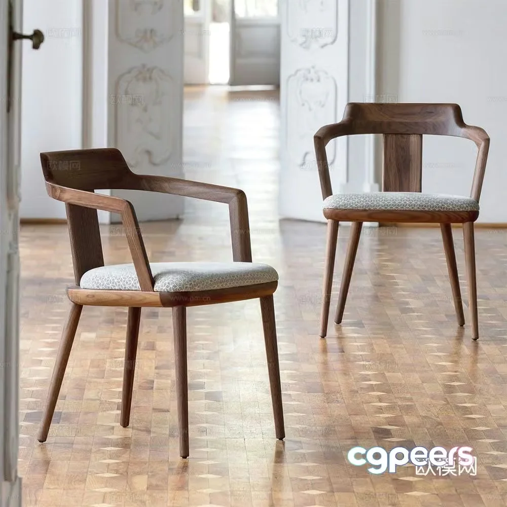 Porada Nordic chair dining chair 3d model