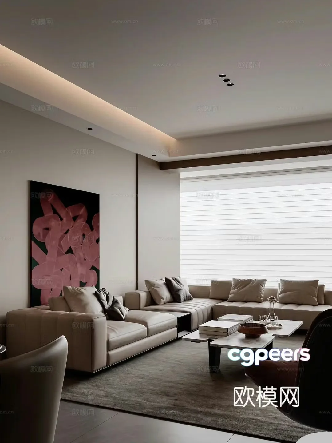Italian living room 3d model