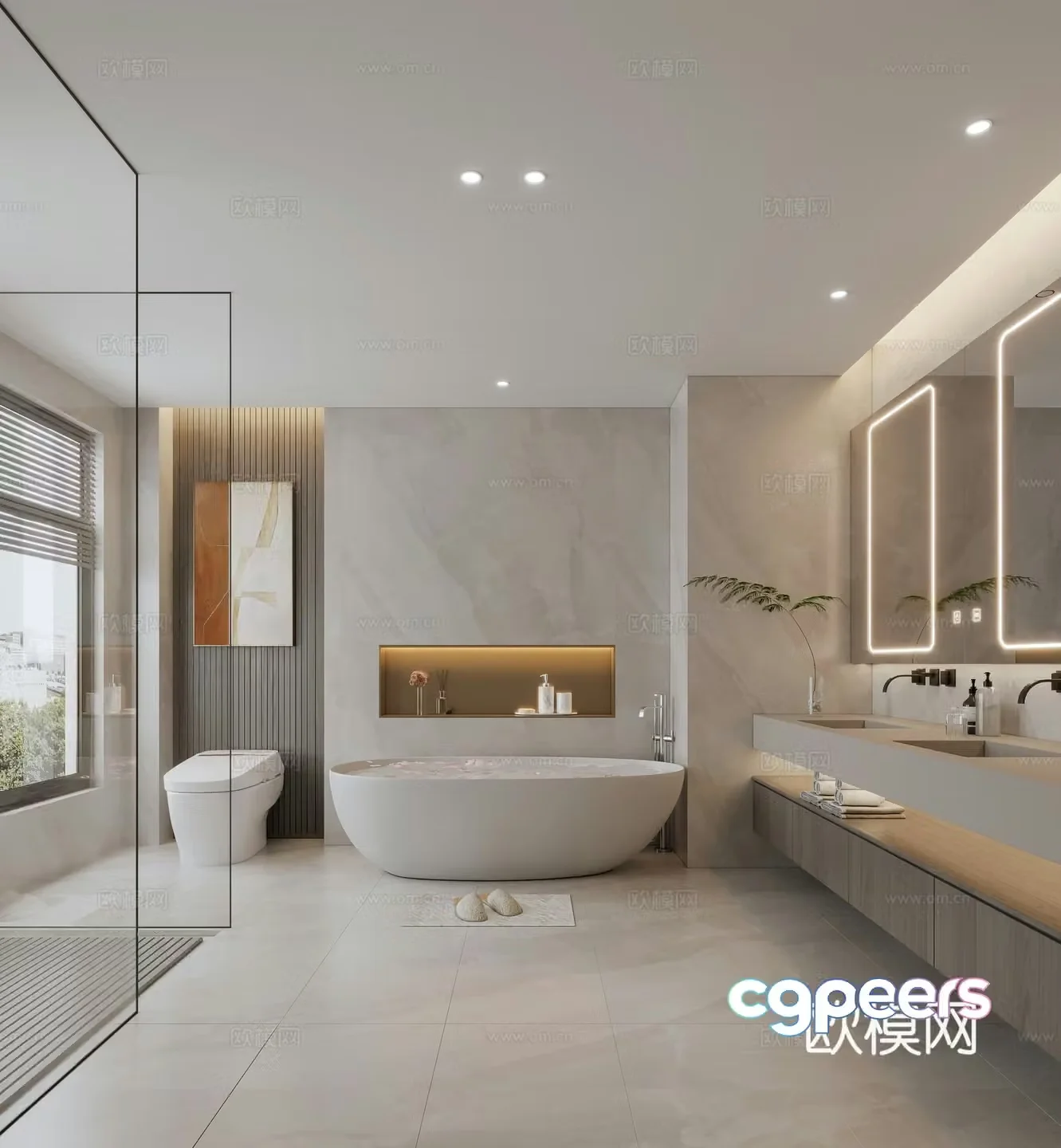 Villa bathroom 3d model