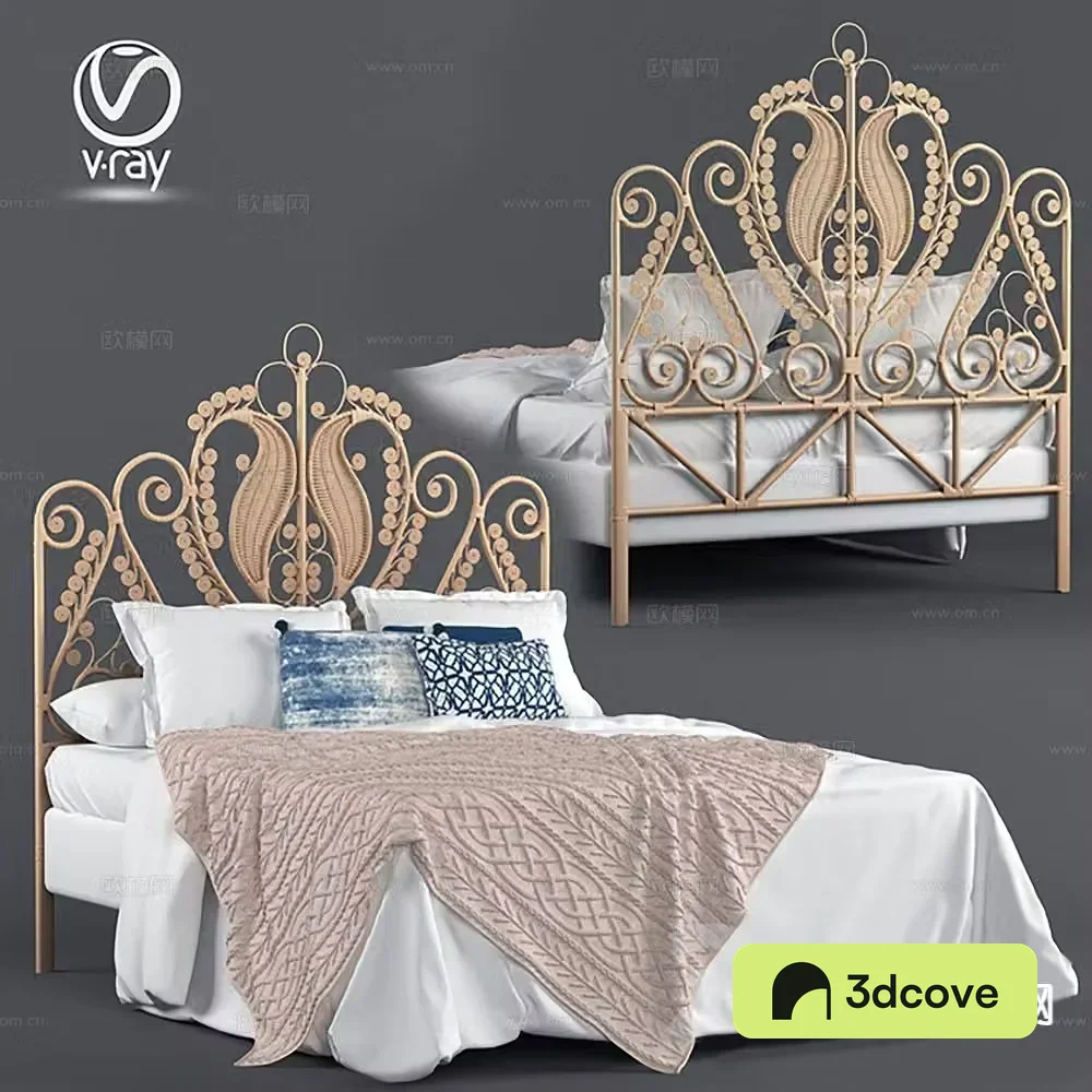 French double bed