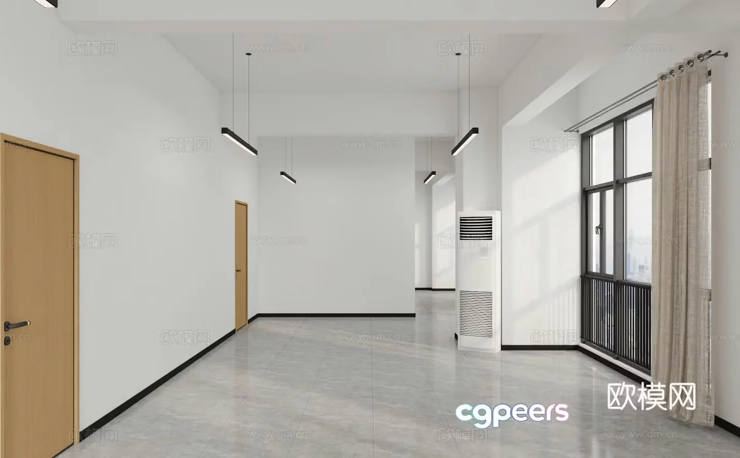 Modern leisure area office and rest area 3D model