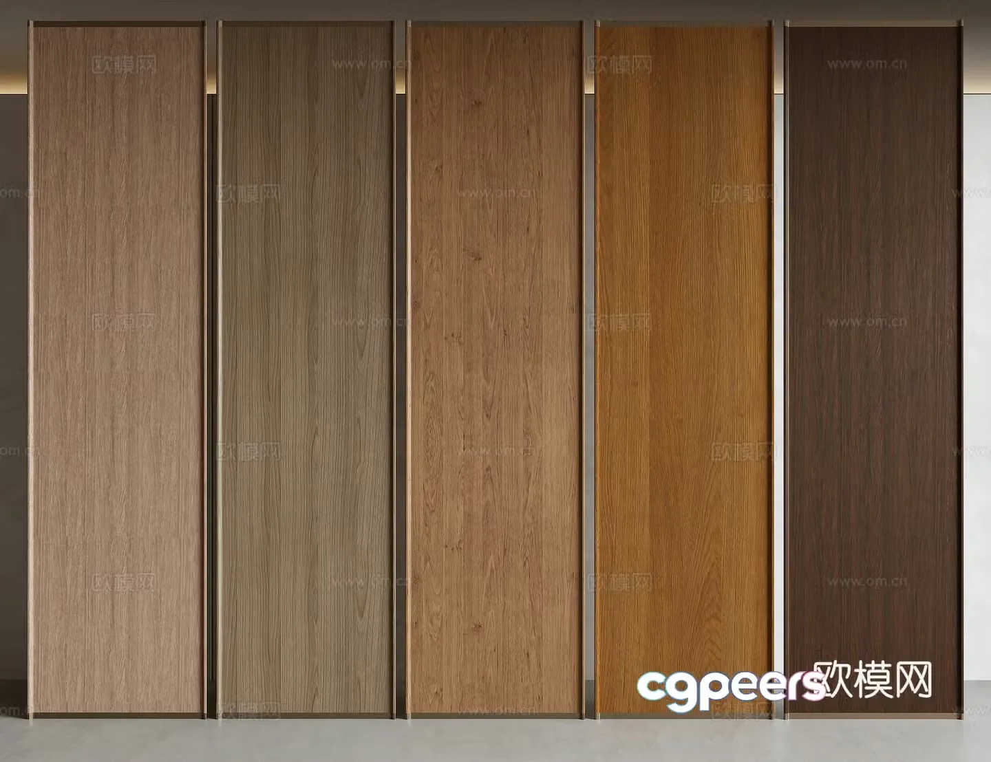 Modern wood veneer 3d model