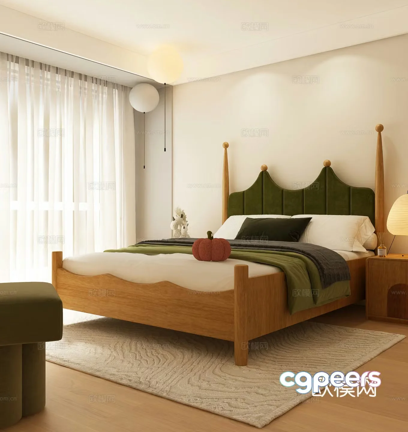 Modern children’s room Children’s bed Modern French children’s room Modern French children’s bed 3d model