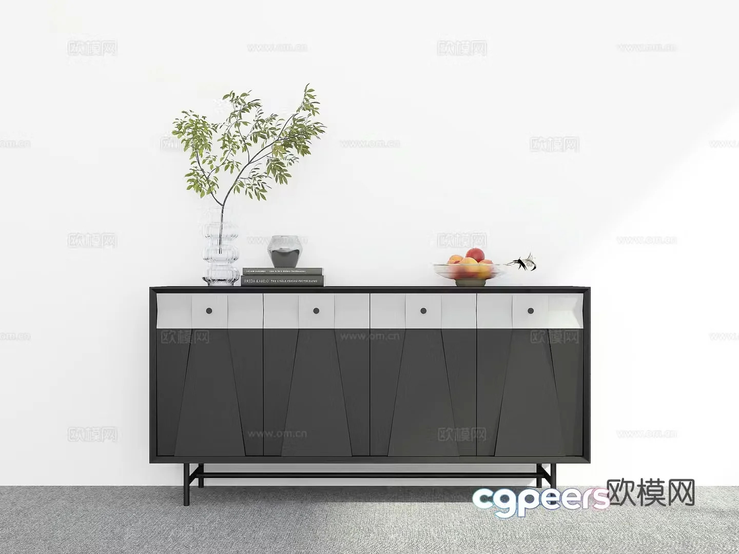 Modern entryway cabinet 3d model