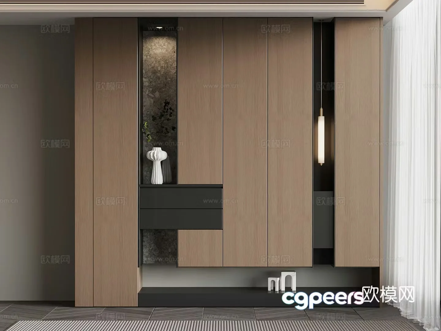 Shoe cabinet Italian shoe cabinet 3d model