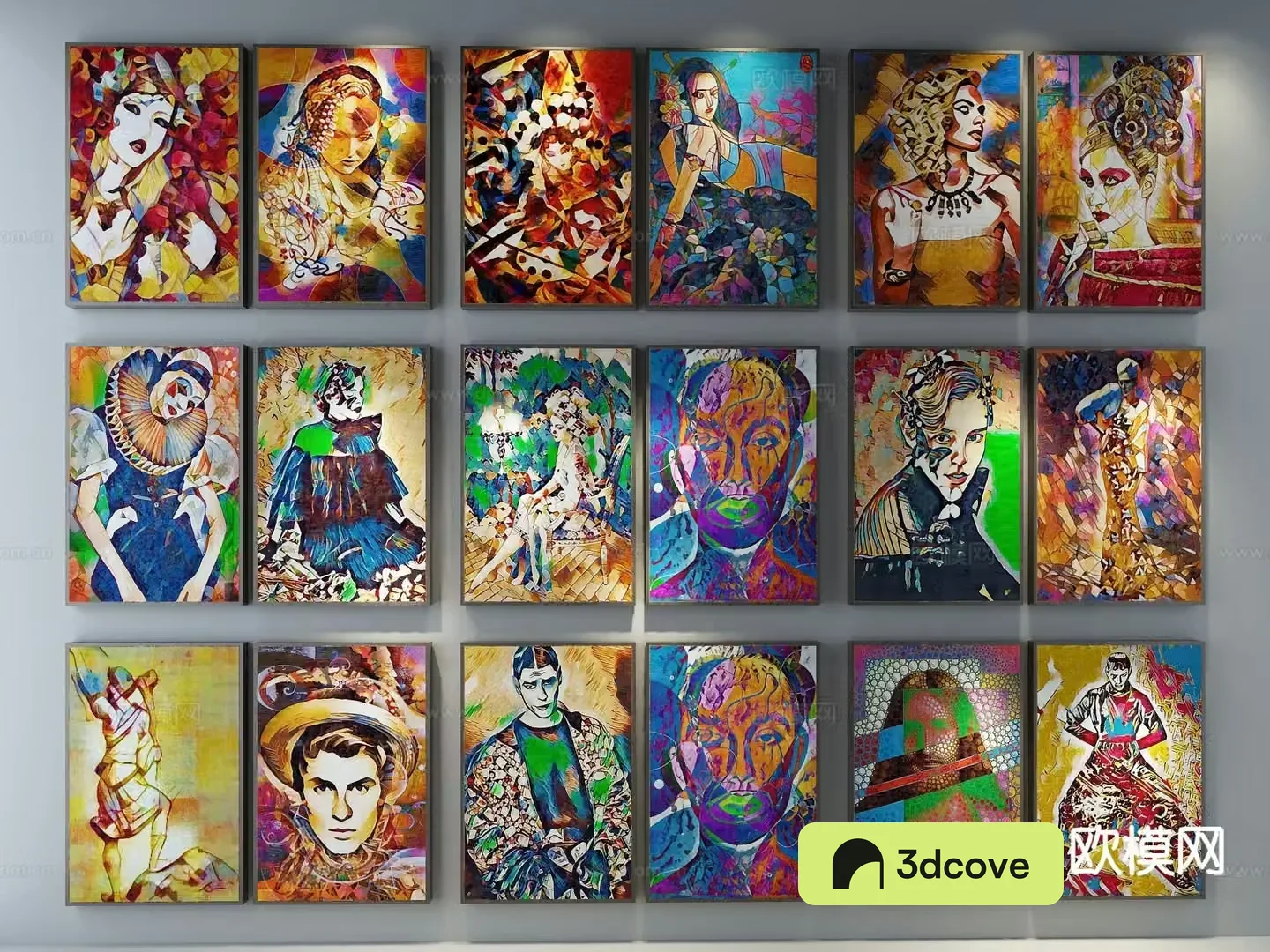 Modern oil painting figure decorative painting