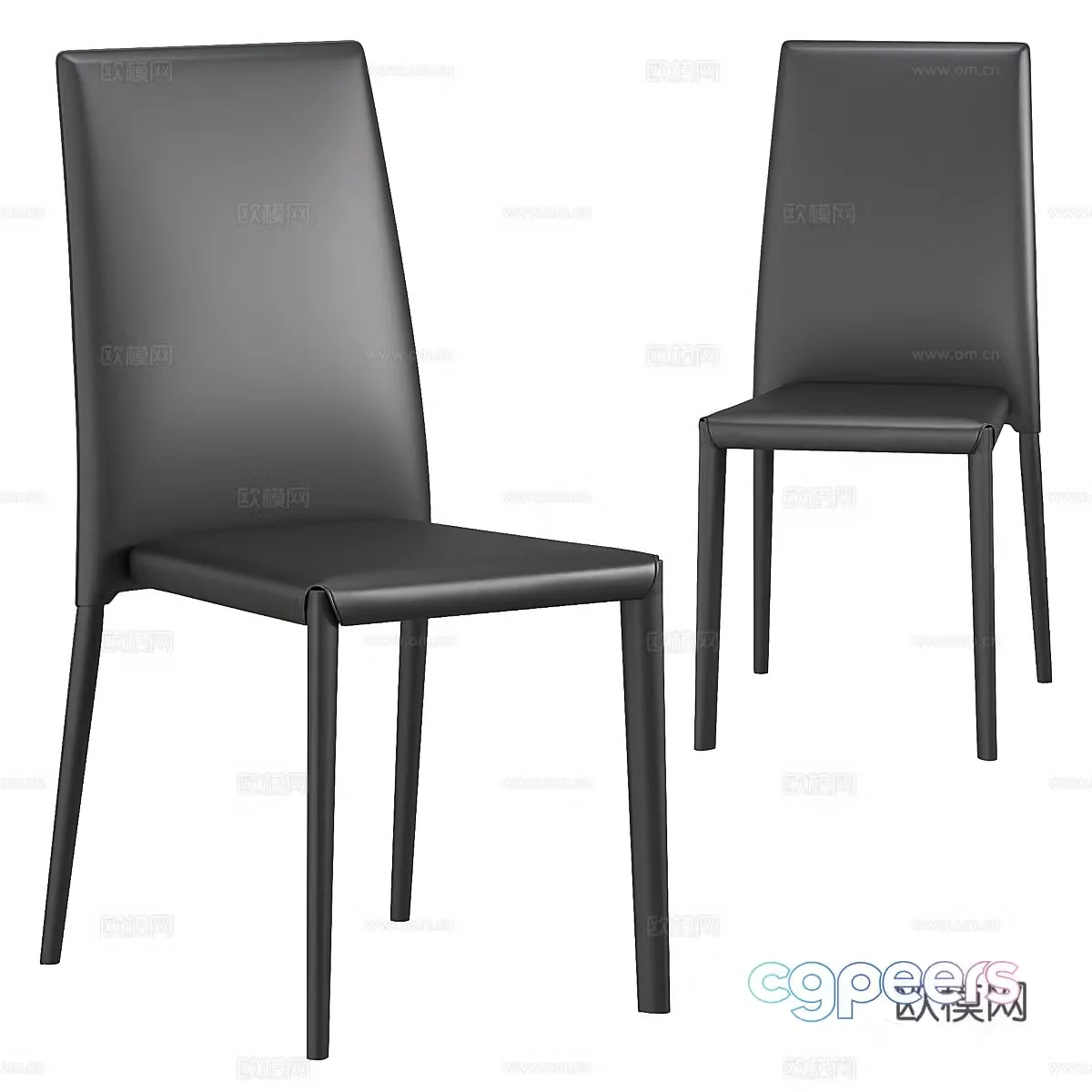 Modern Italian Eral leather chair 3d model