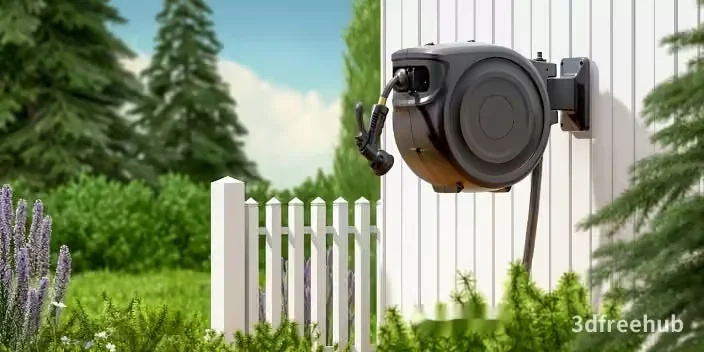 Garden Hose Reel 3D Model – 23251 – VRAY Render