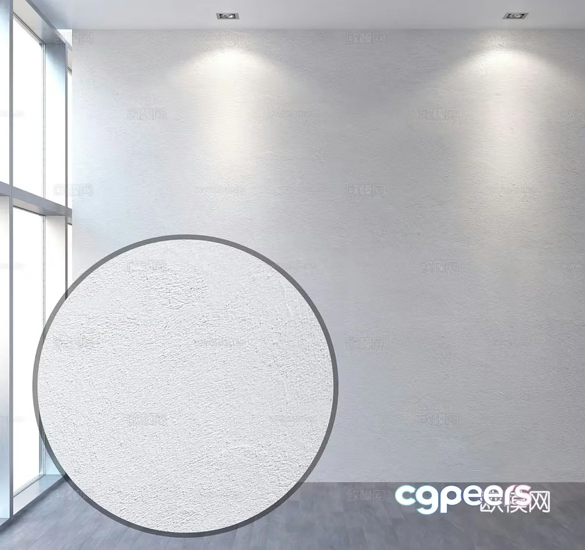 Modern microcement coating 3d model