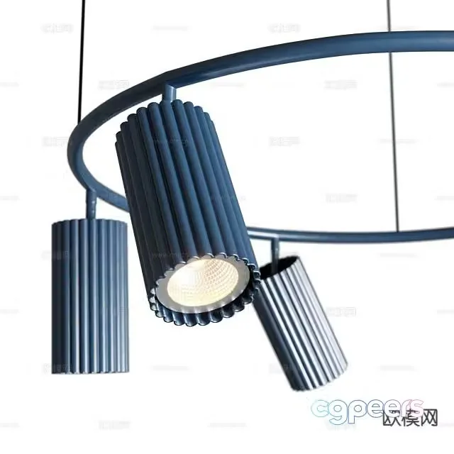 Creative chandelier ring chandelier 3d model