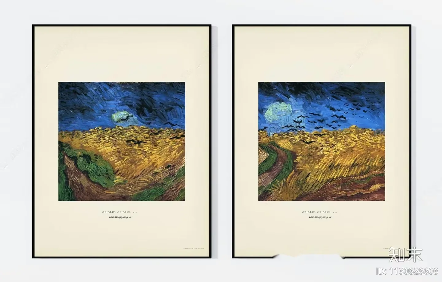 Two Framed Prints Of A Wheat Field 3D Model – 12719 – VRAY Render