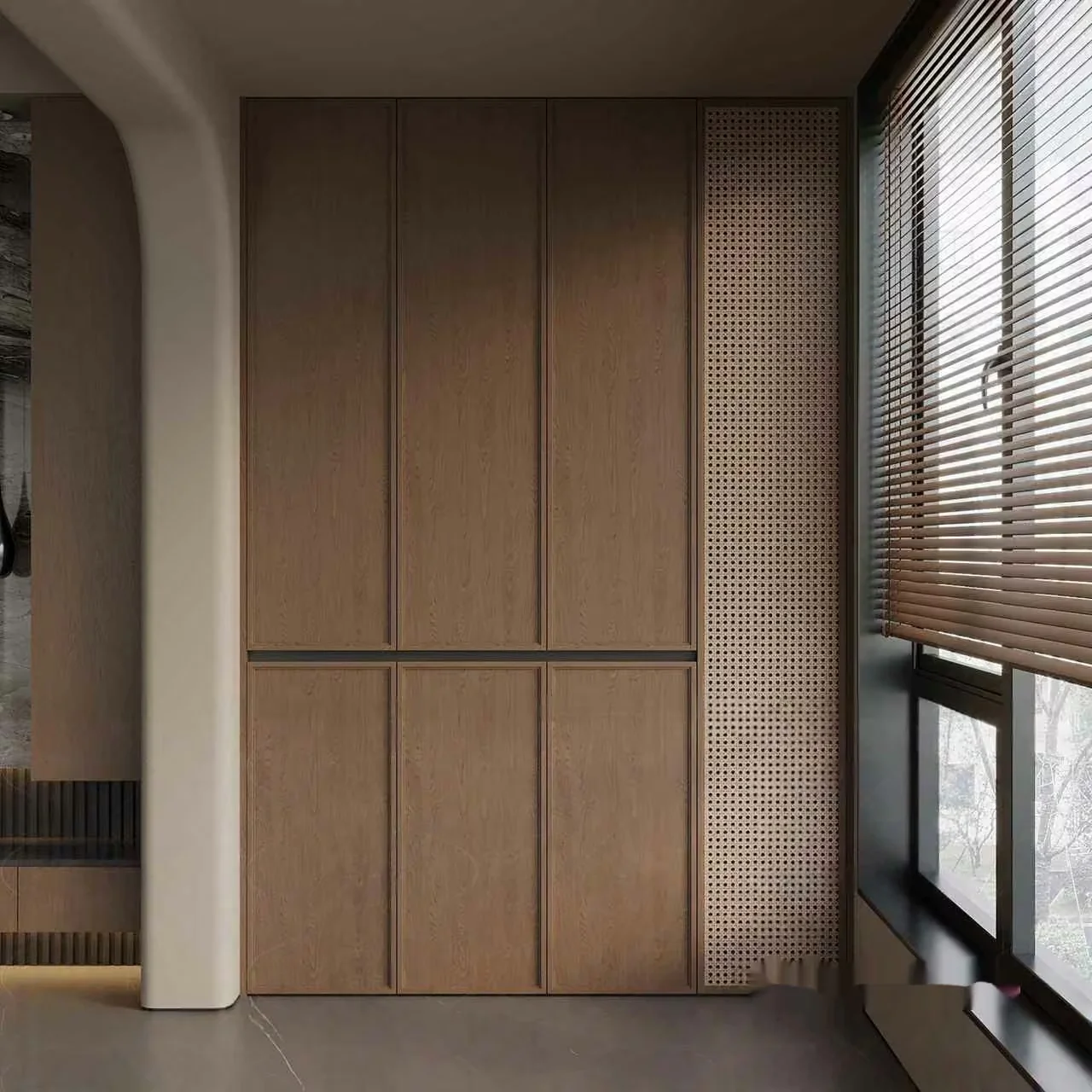 Modern Wooden Closet 3D Model – 8955 – VRAY Render