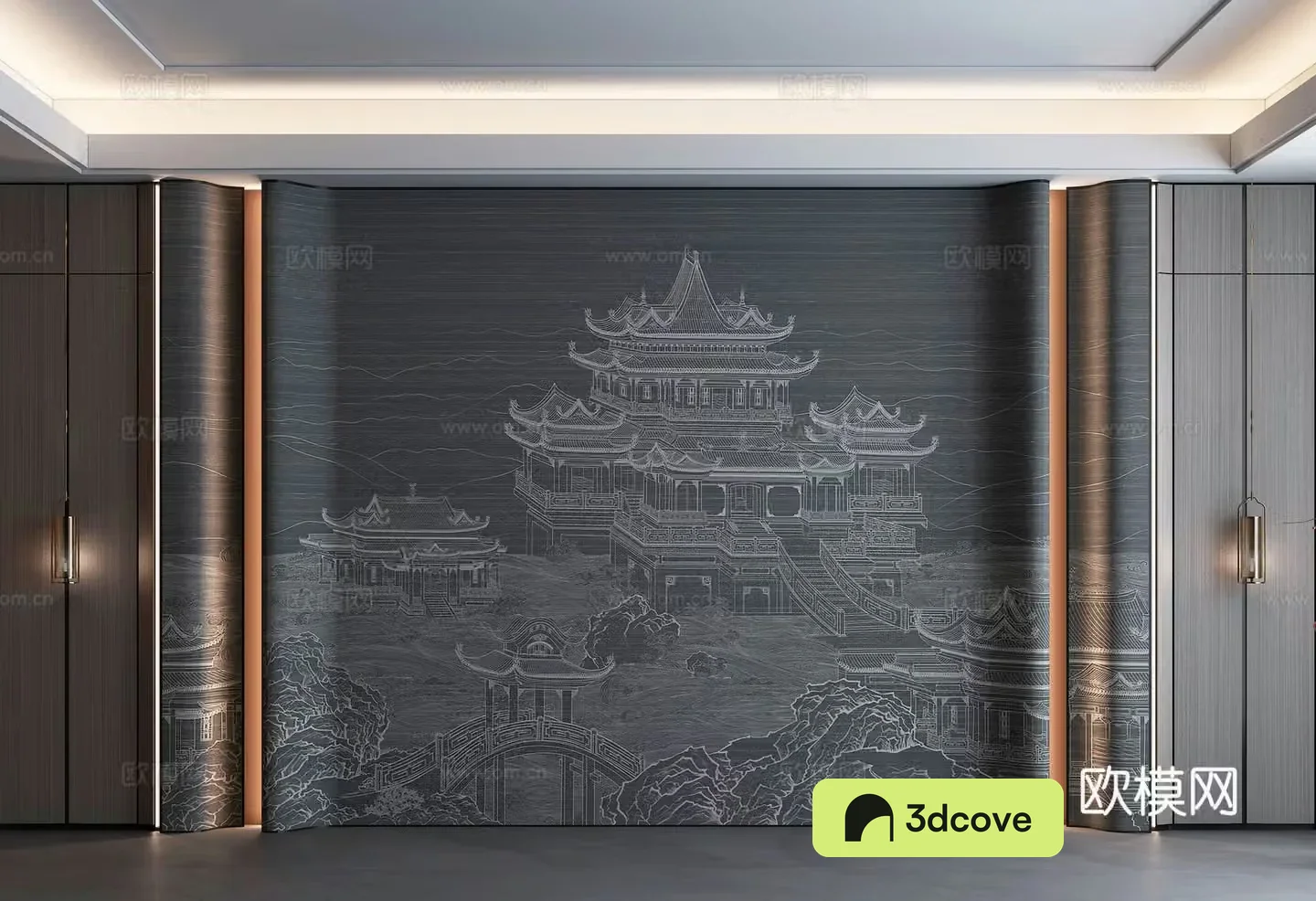 New Chinese style background wall