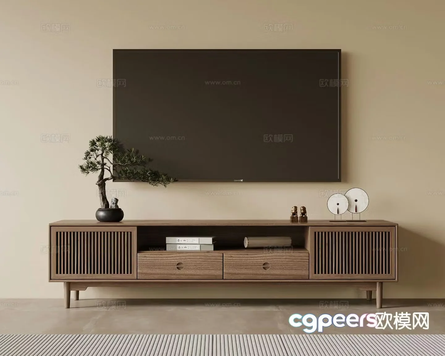New Chinese style TV cabinet 3d model