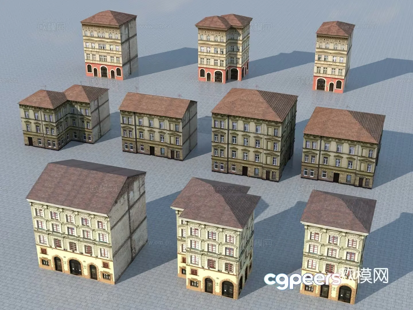 European-style building 3D model