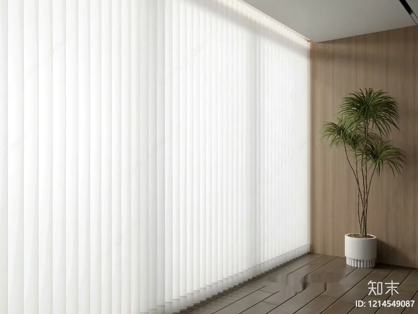 A Modern Room With White Blinds 3D Model – 23162 – VRAY Render