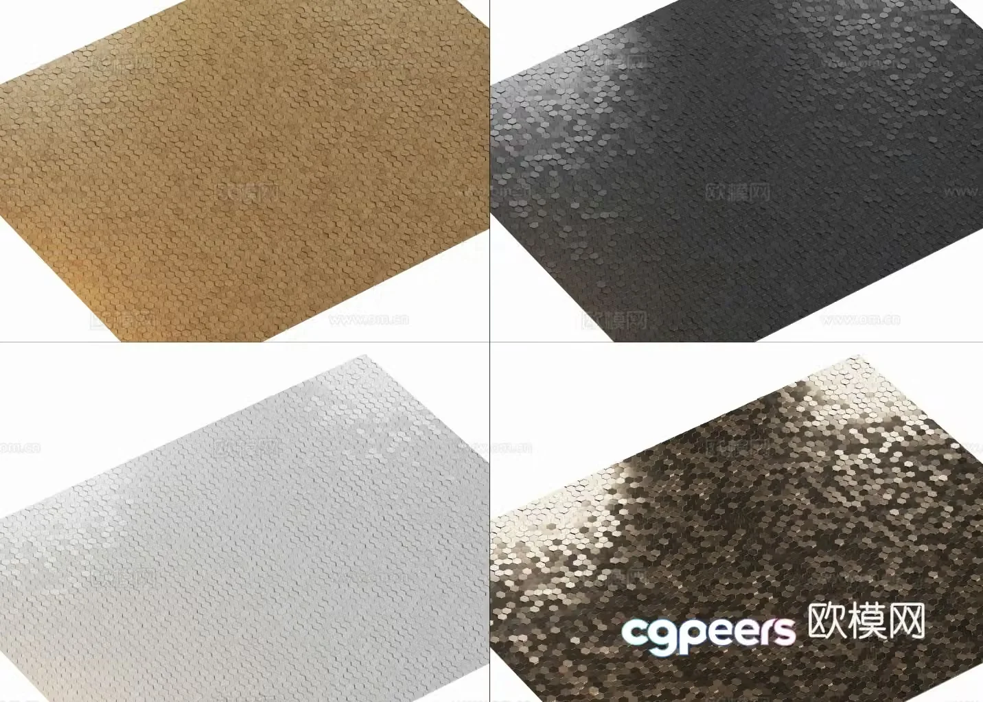 Modern Metal Mosaic 3D Model