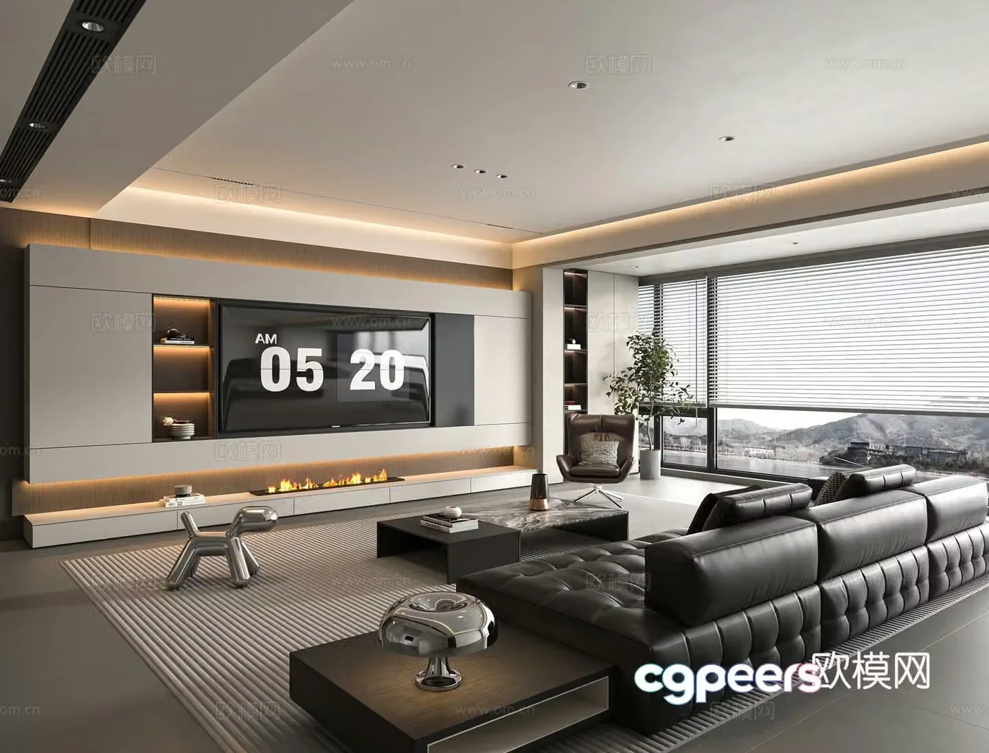 Modern living room 3d model