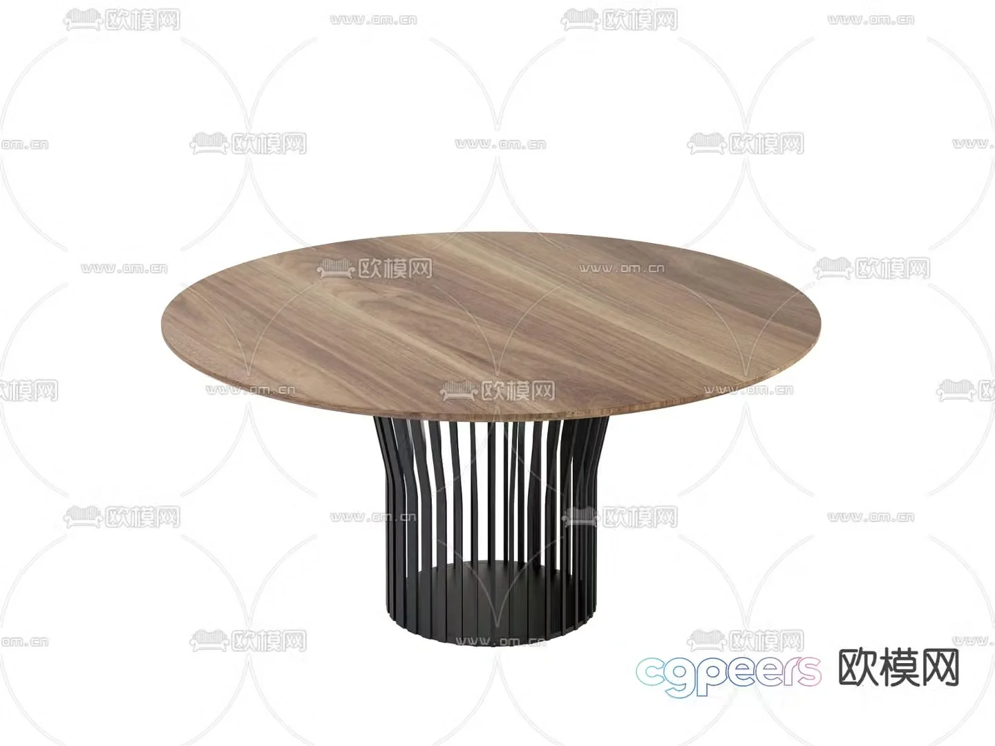 3d model of circular dining table