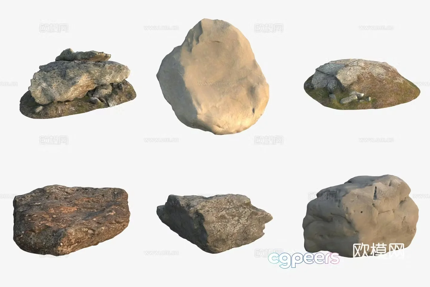 Big rocks by the sea 3d model