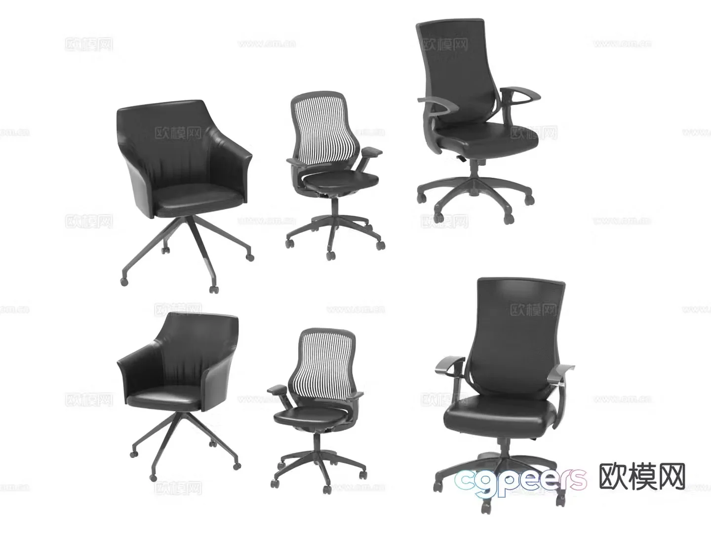 Office chair shift chair staff chair 3d model