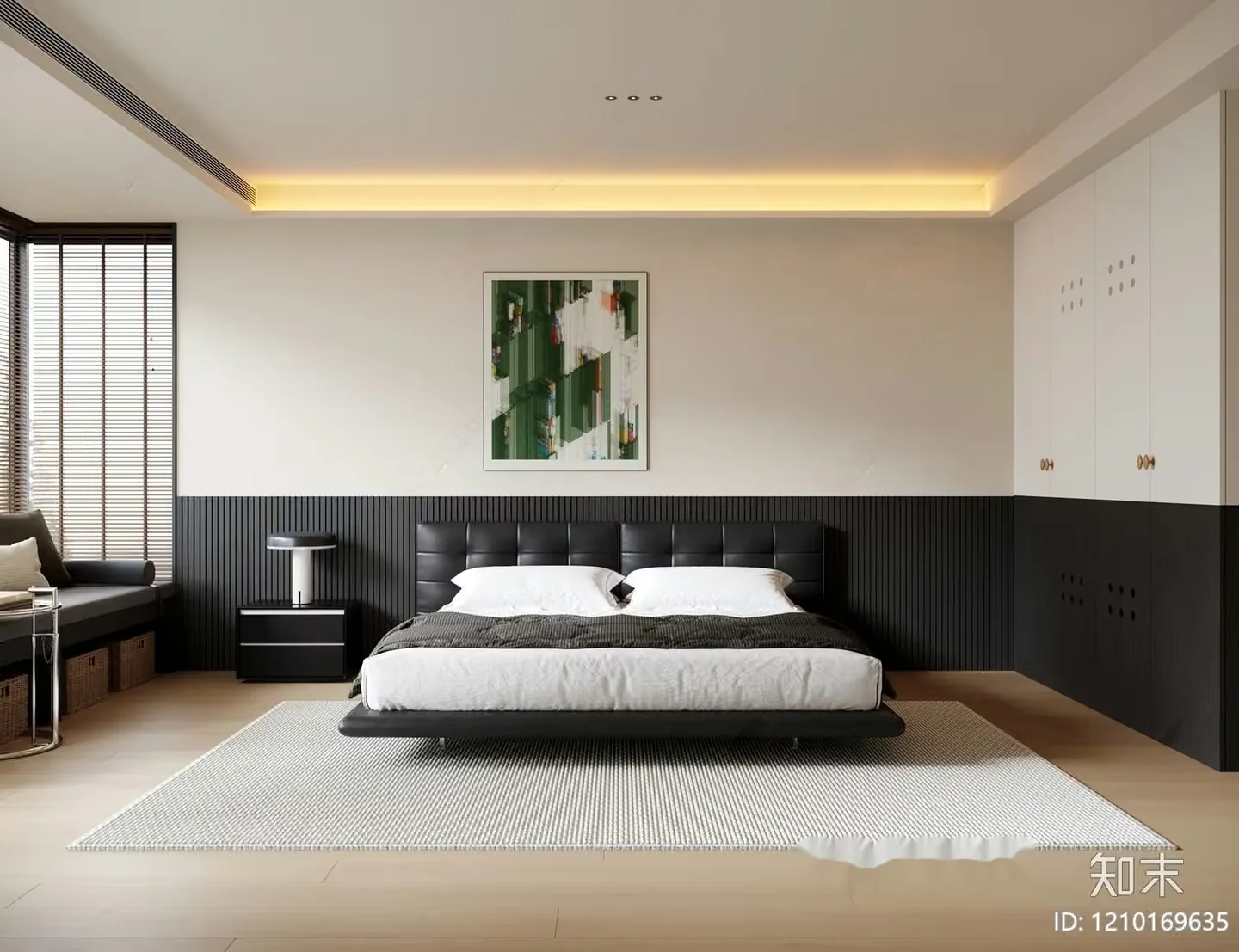Modern Bedroom Design 3D Model – 8897 – VRAY Render