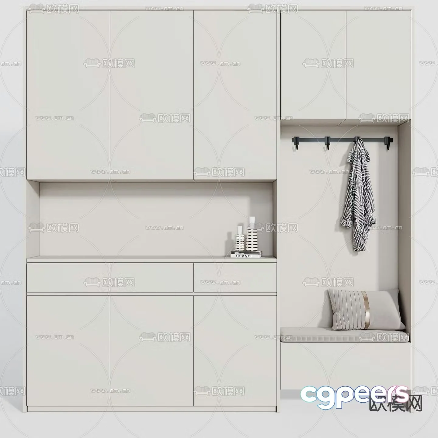 Modern shoe cabinet 3d model