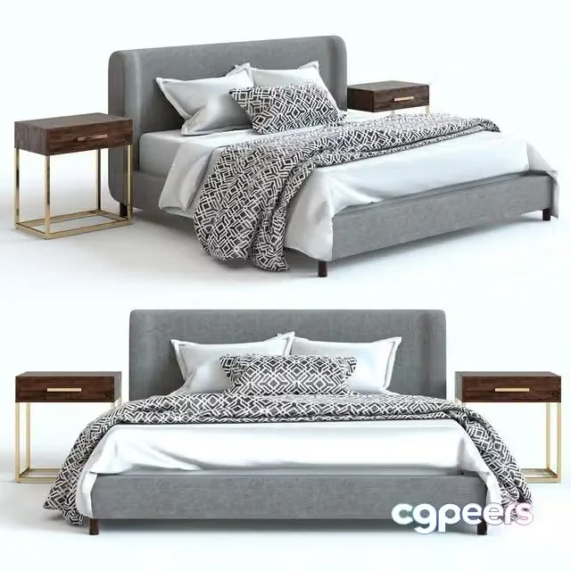 3ds Max Free – Pottery Barn Rochella Bed
