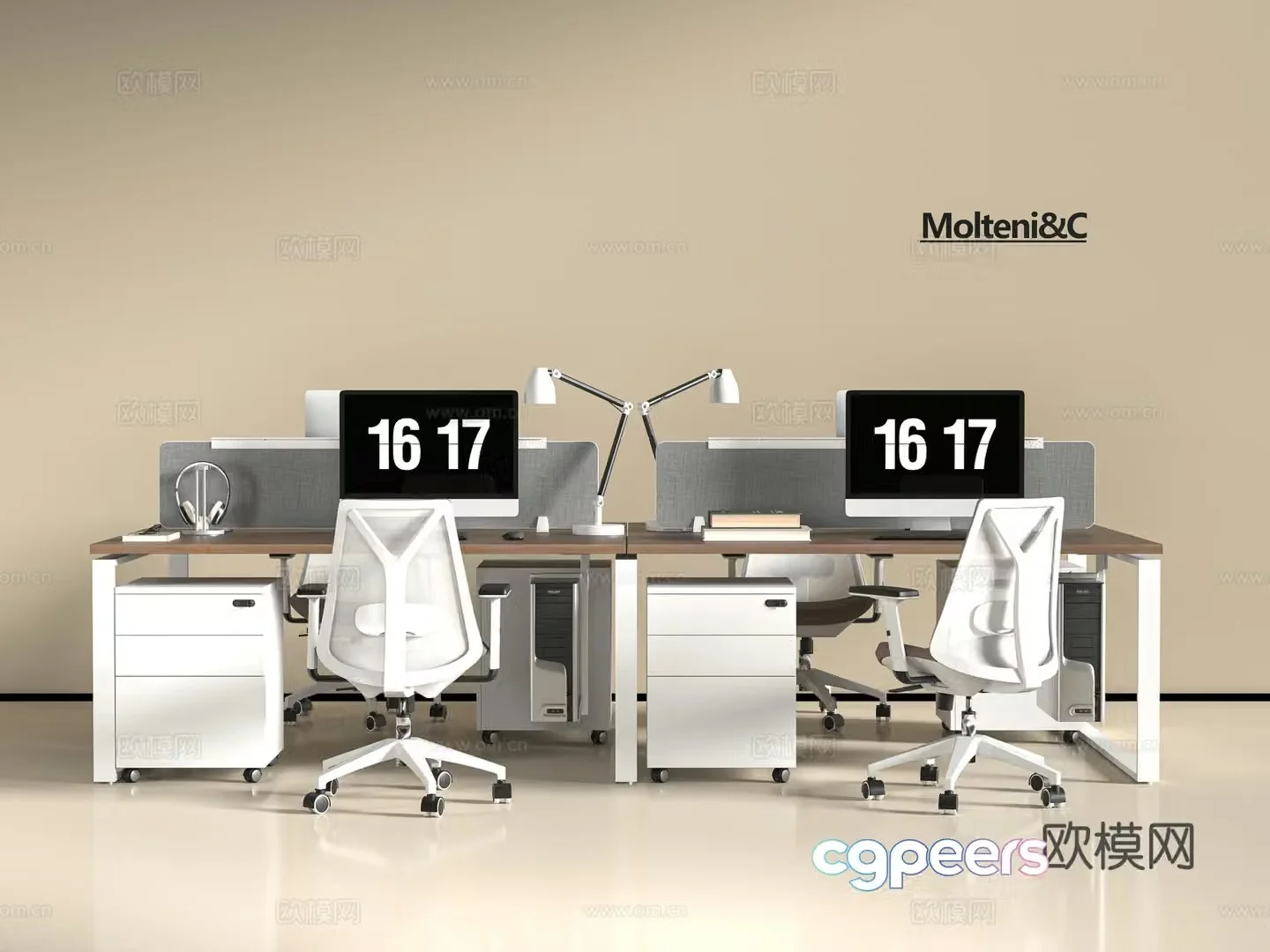 Modern office desk chair 3d model