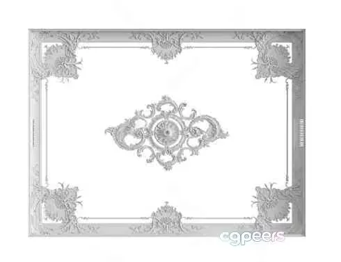 A Decorative Border 3D Model – 8907 – VRAY Render