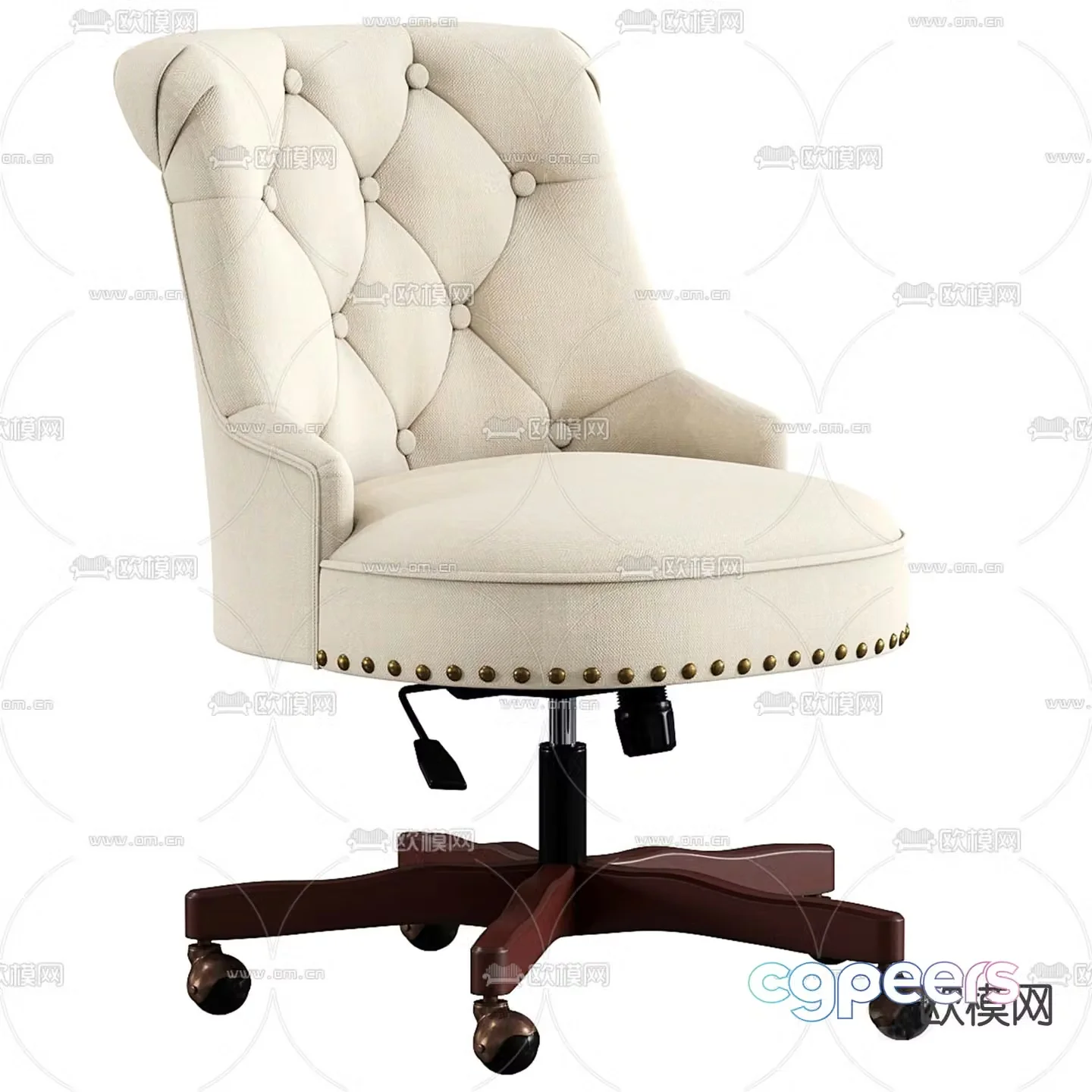 Simple European office chair executive chair boss chair 3D model