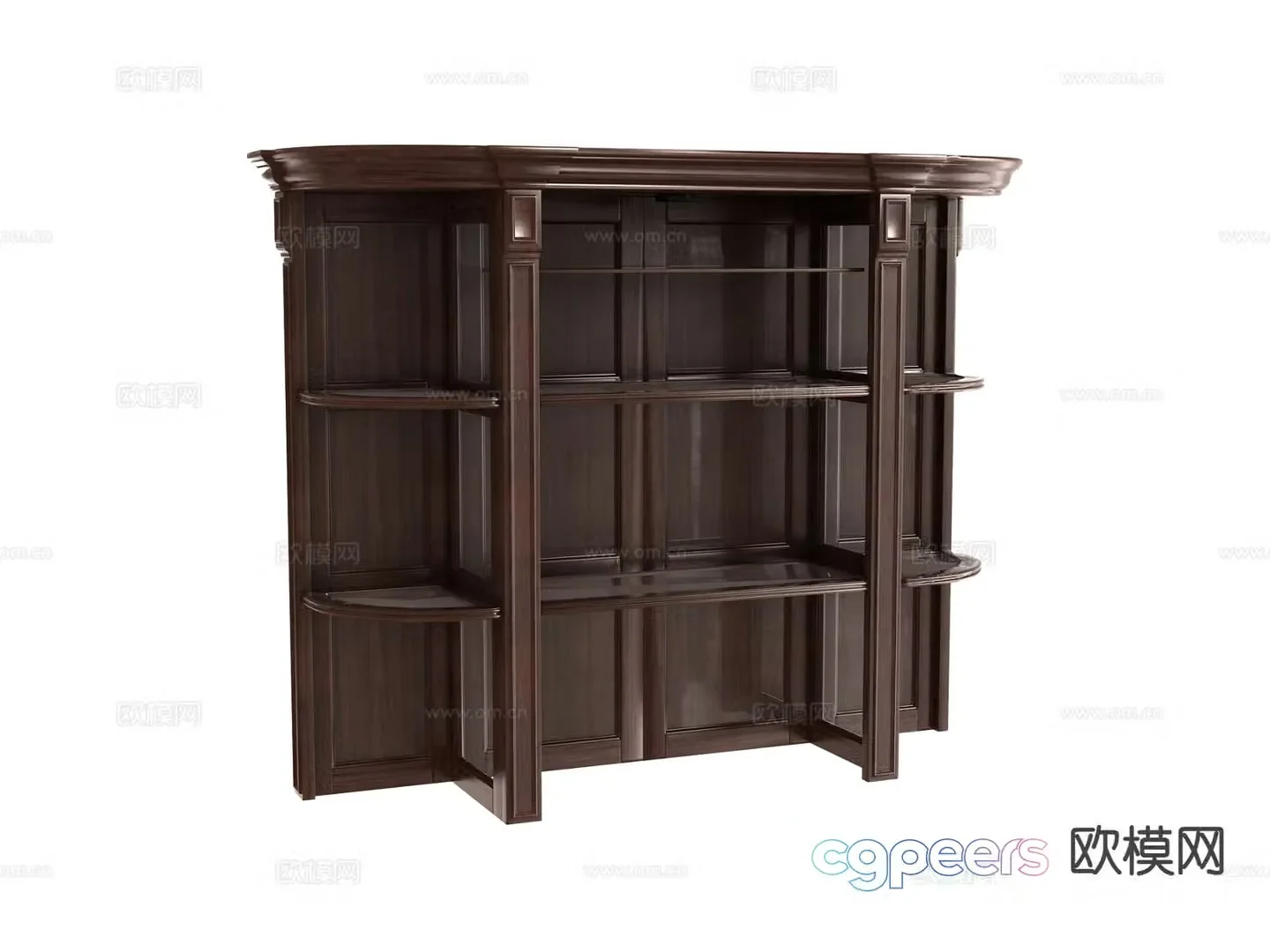 American wall mounted wine cabinet wall cabinet 3d model