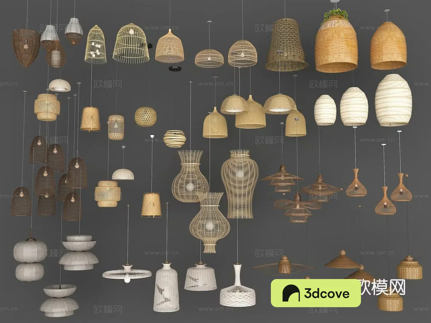Wabi-sabi bamboo lamp bamboo chandelier bamboo lamp