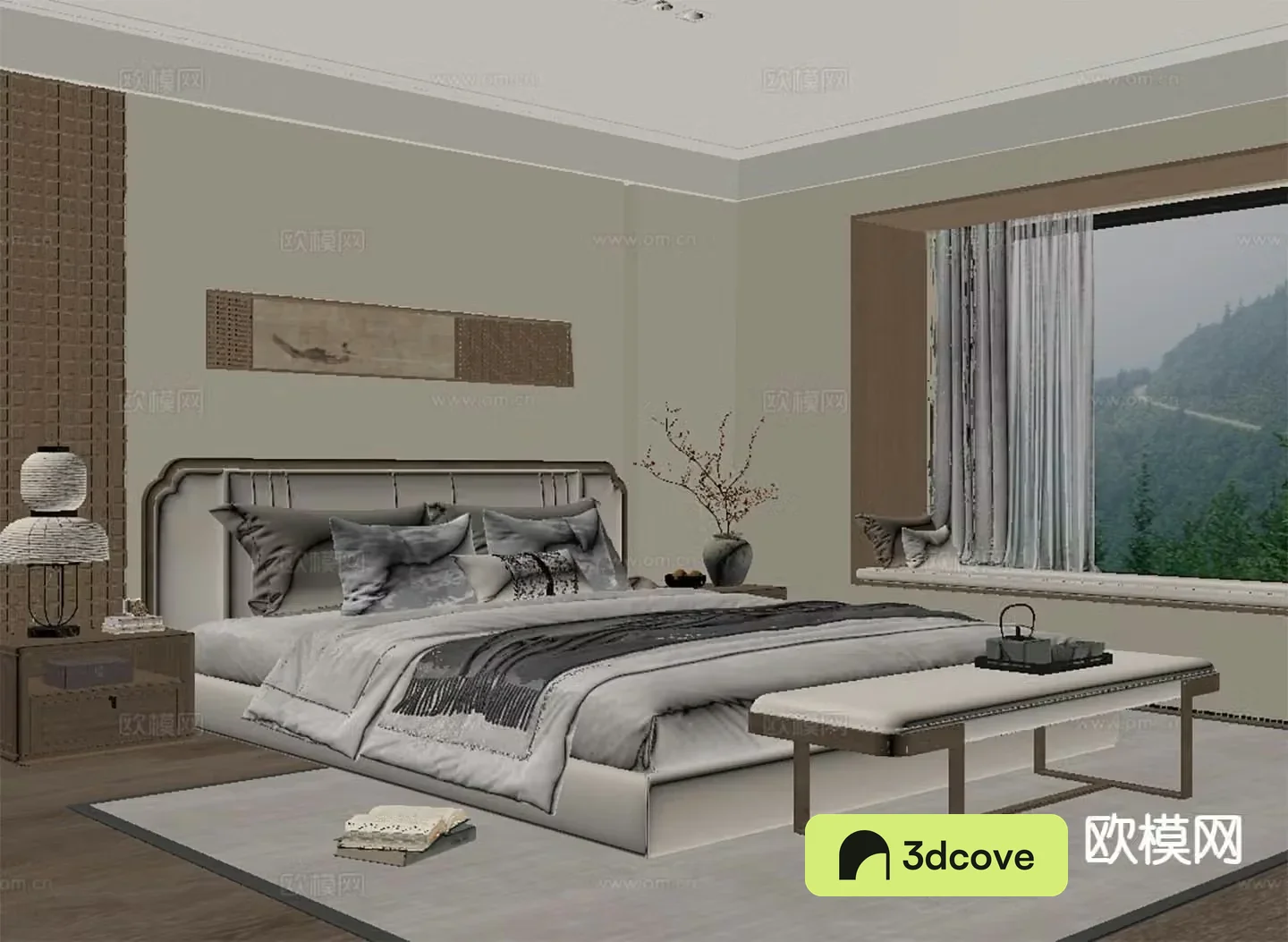 New Chinese style bedroom master bedroom elders room