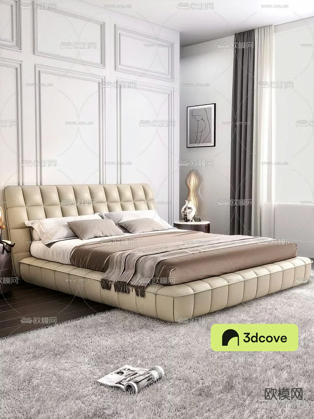 Modern double bed