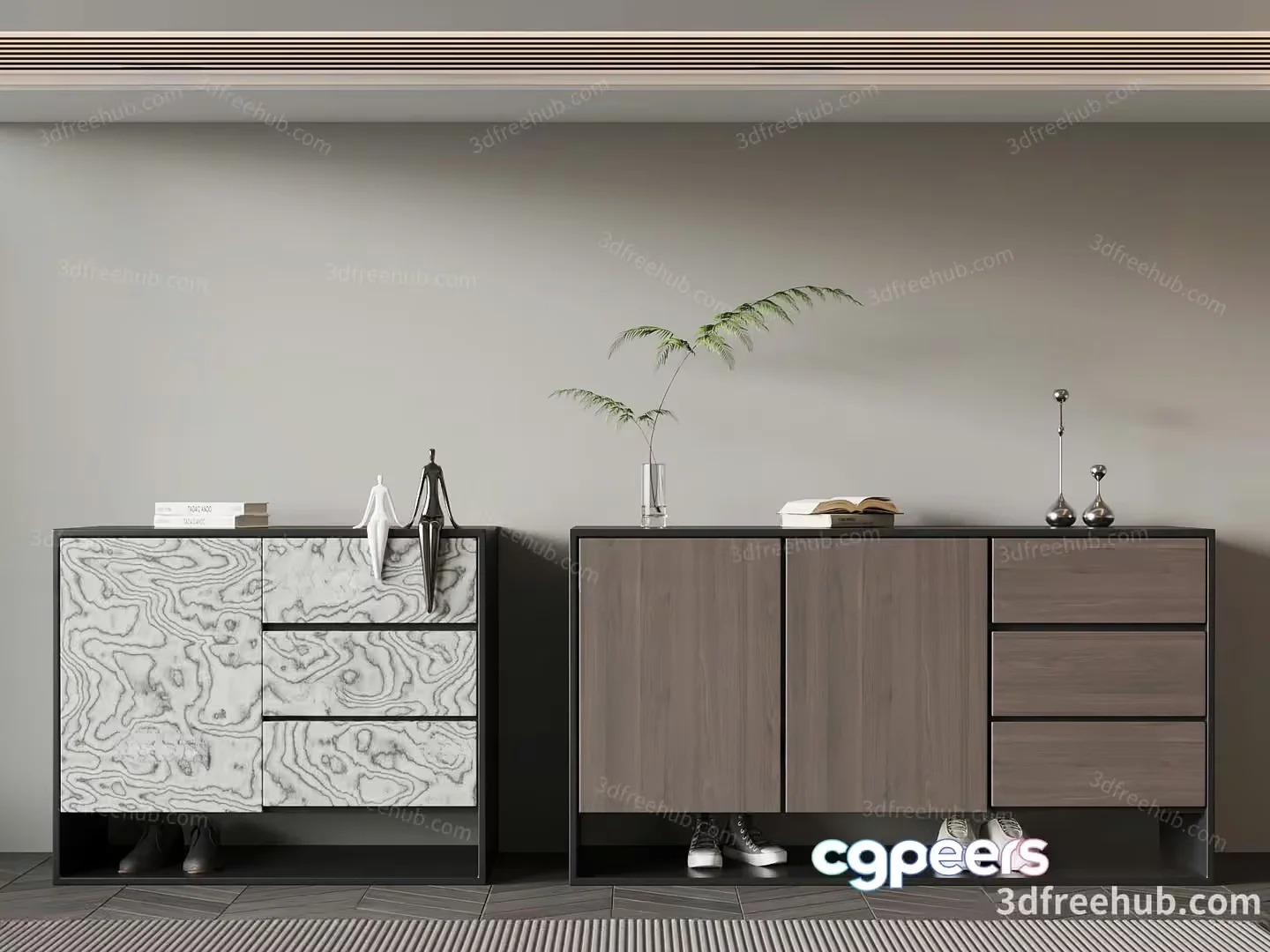 Modern Dresser 3D Model – 19252 – VRAY Render