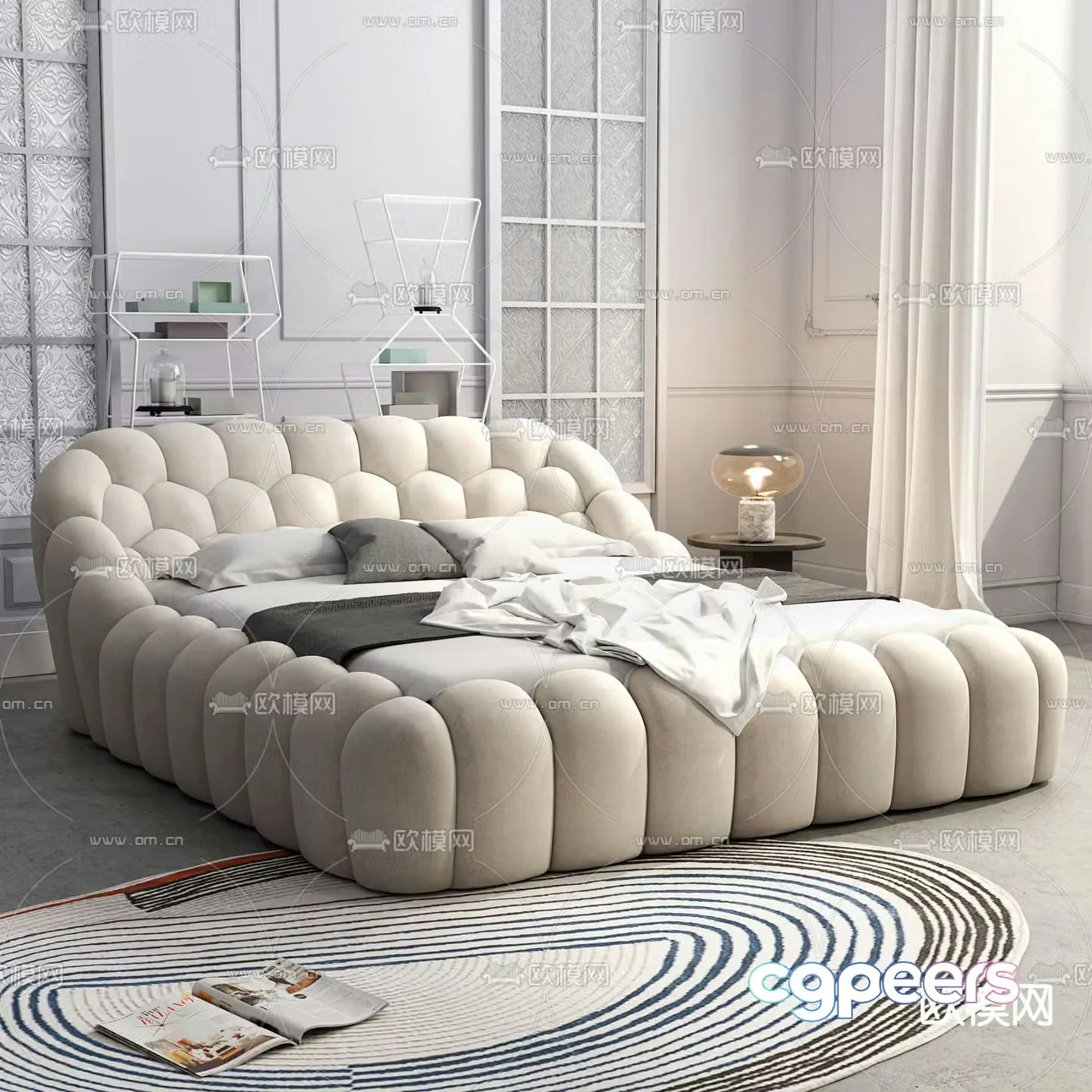 RocheBobois double bed bubble bed 3d model