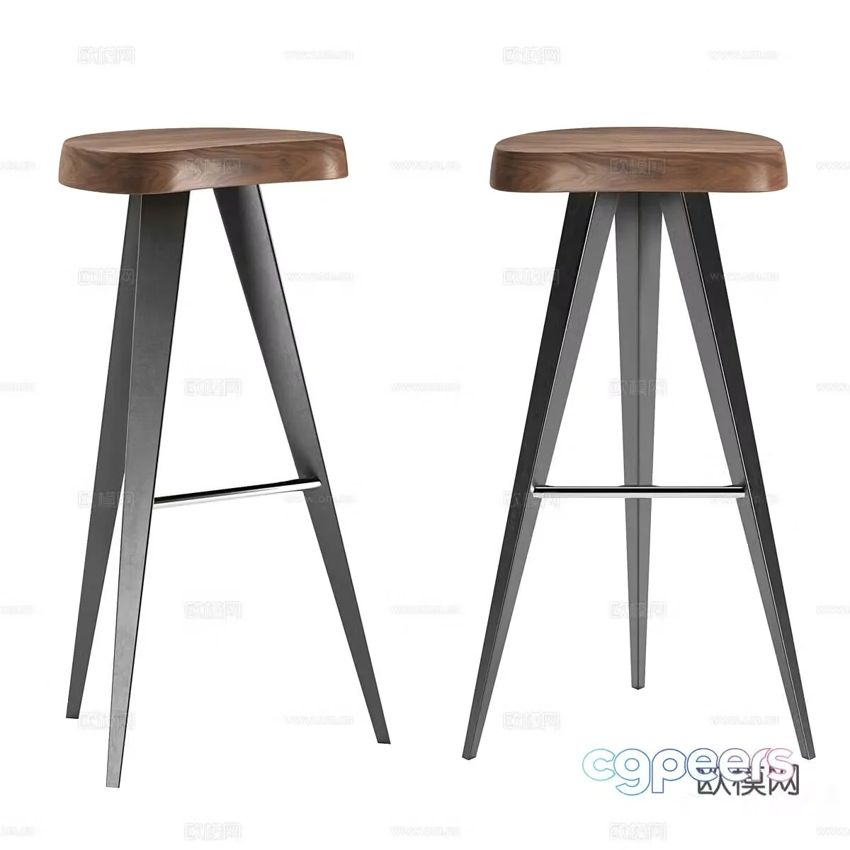 Modern Italian bar stool 3D model