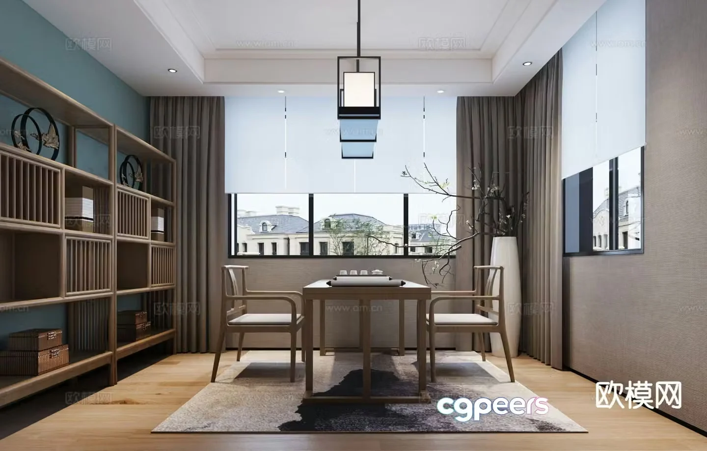New Chinese tea room 3d model