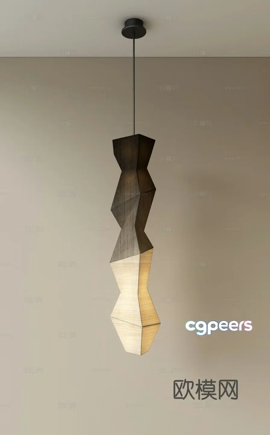 Modern wooden chandelier decorative chandelier artistic chandelier 3d model