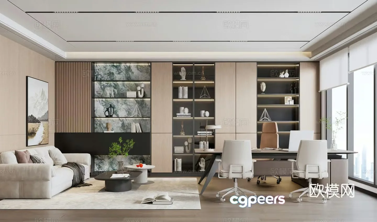 Modern manager office 3d model