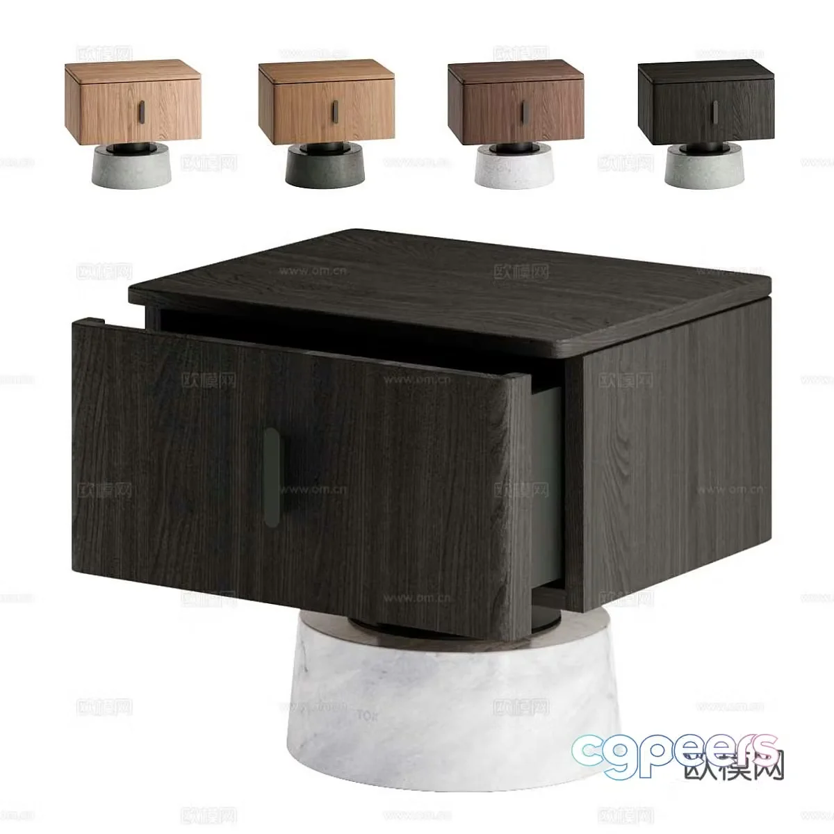 Nordic simple bedside table bedside table simple bedside table low cabinet decorative cabinet 3d model