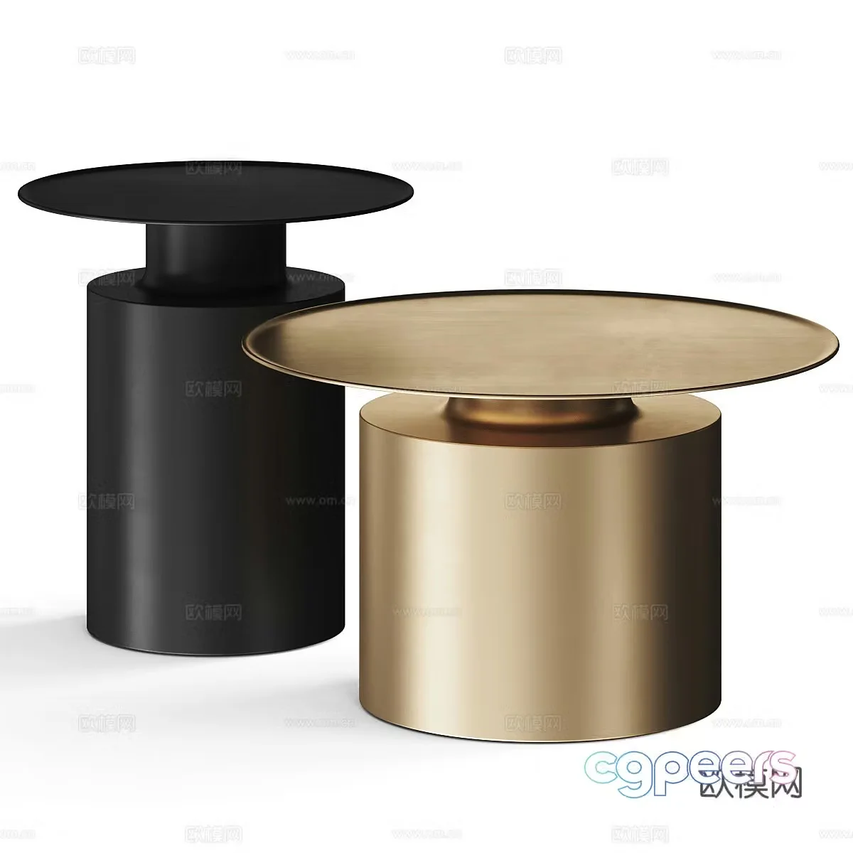 Light luxury Urban Mood Fogs coffee table 3D model
