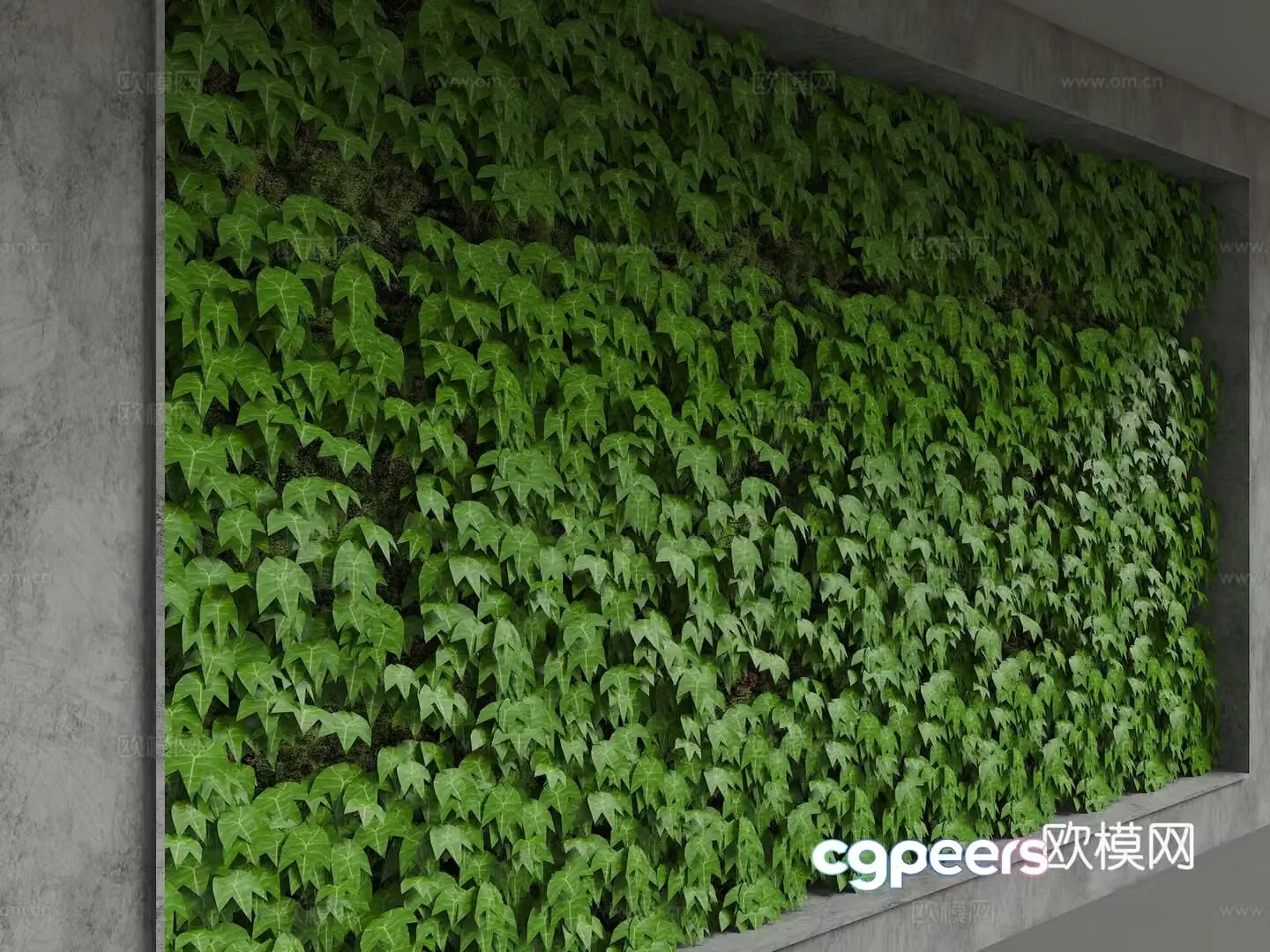 Modern plant background wall 3d model