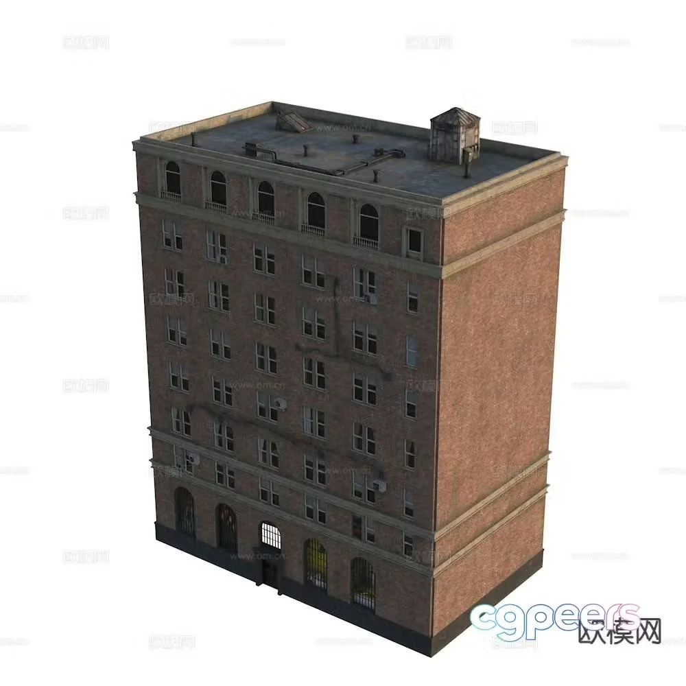 American residential building Western architecture single building New York building building 3d model