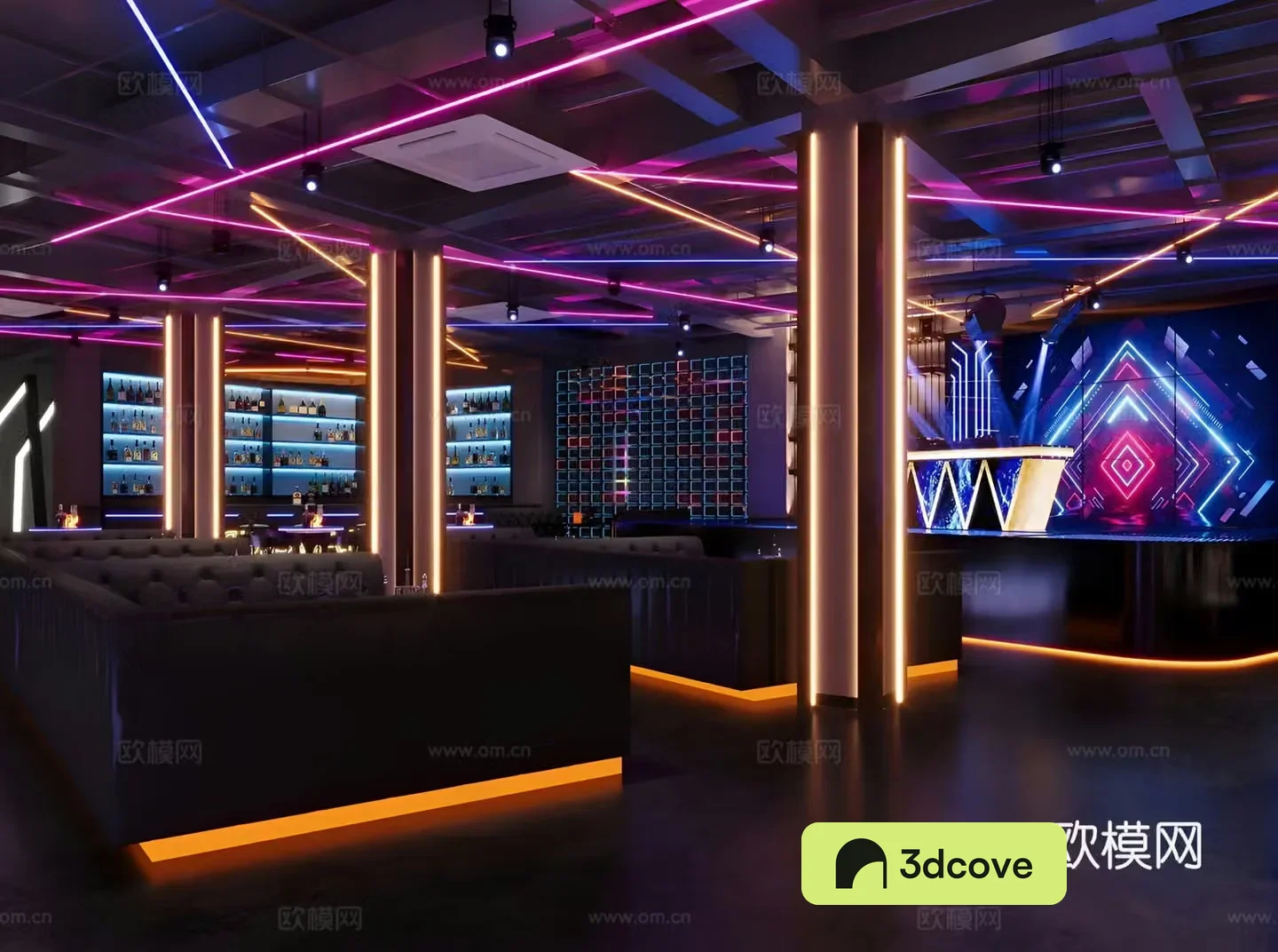 Modern light luxury bar Qingba