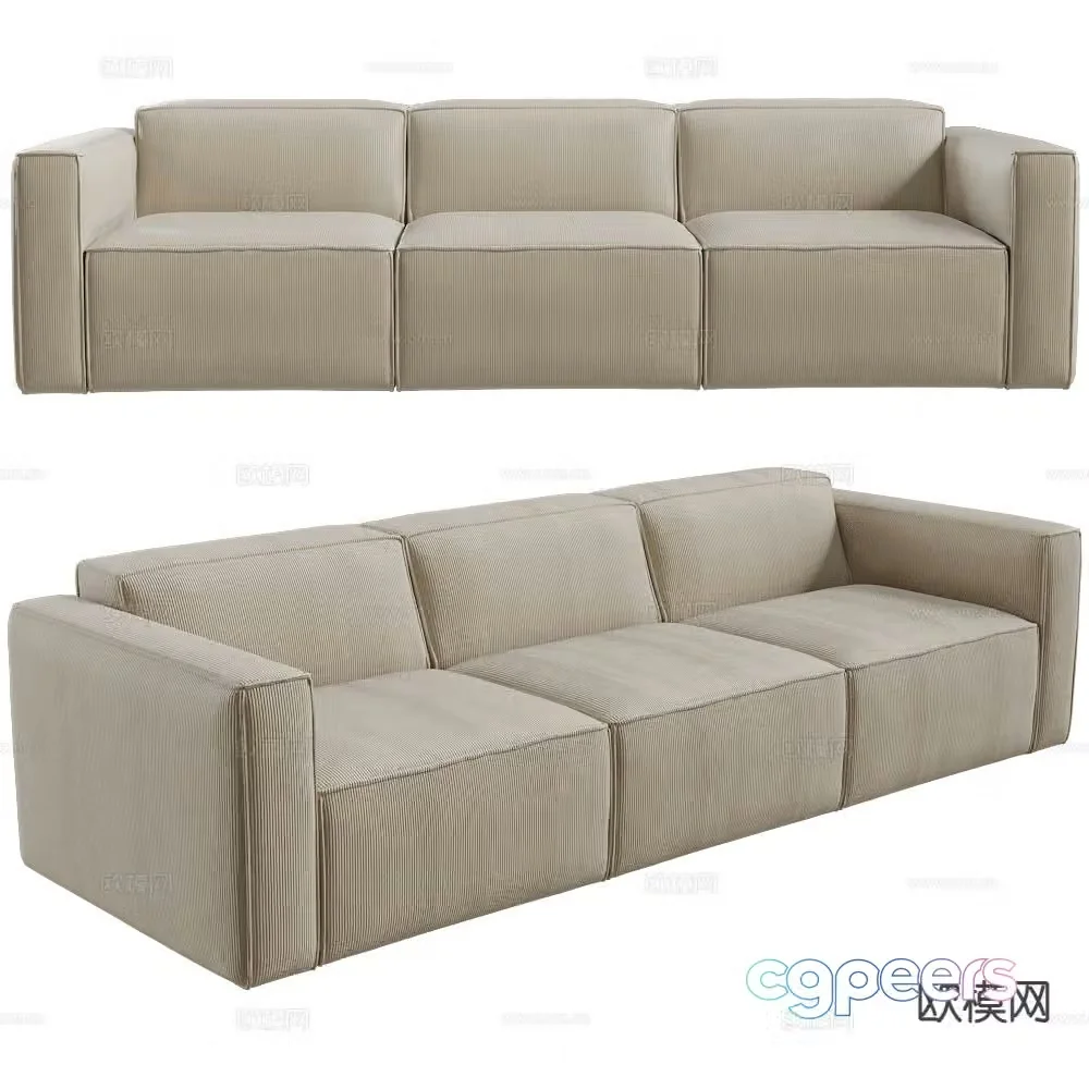 OPTISOFA three-seat sofa 3d model