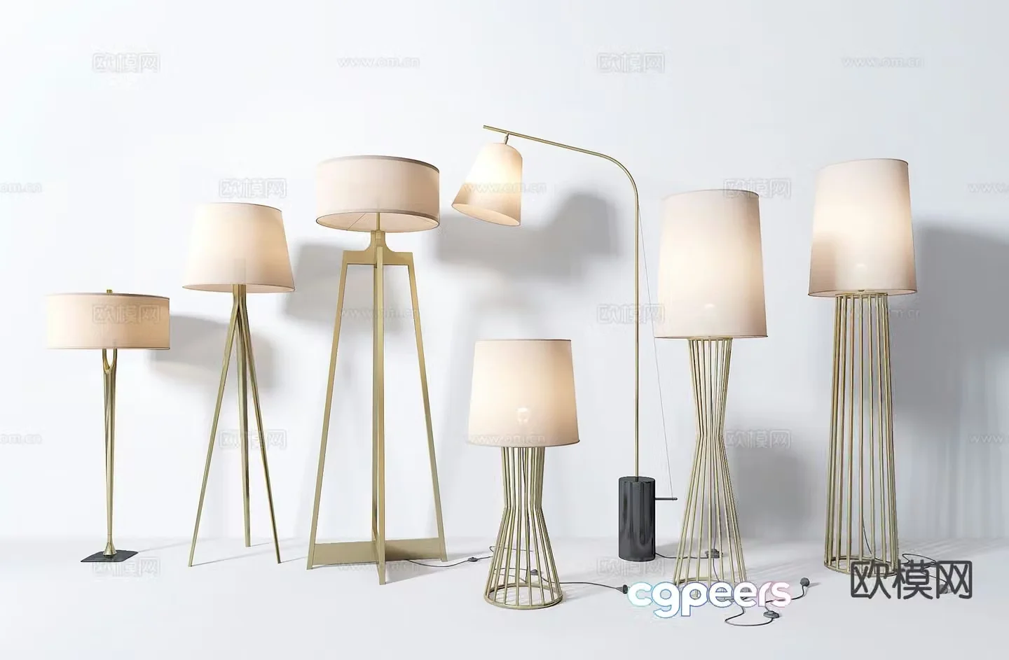 Italian floor lamp 3d model